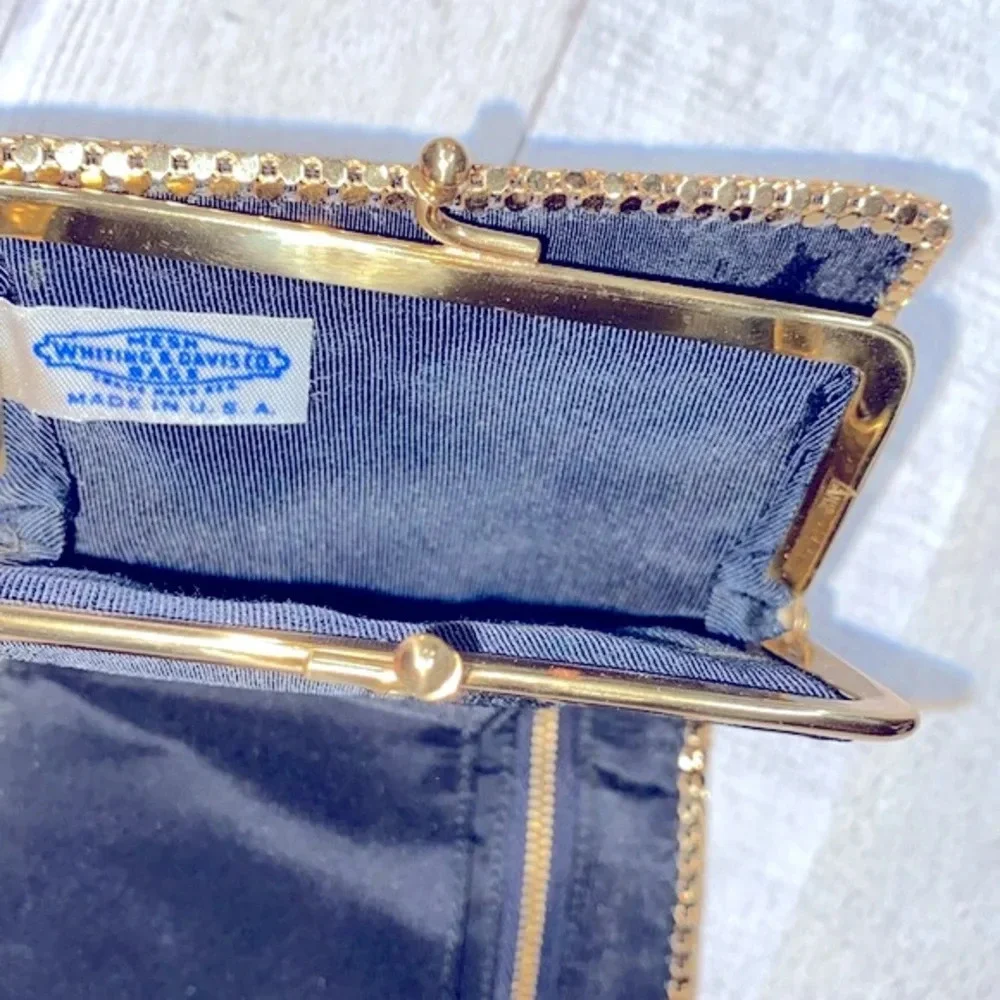 Whiting & Davis gold Walker gold mesh